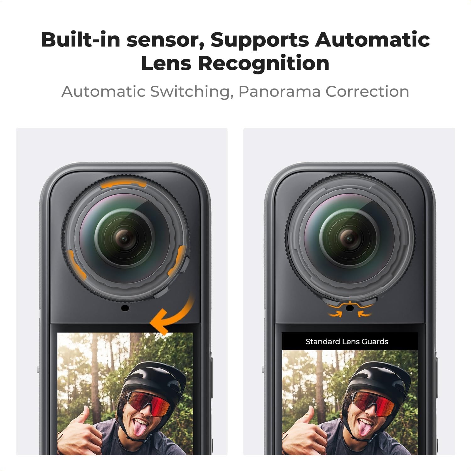 K&F Concept Insta360 X5 Lens Guards Tempered Optical Glass Lens Protector Cover