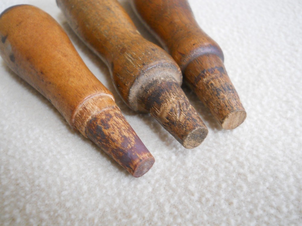 Vintage Leather Capped Socket Wood Chisel Handles