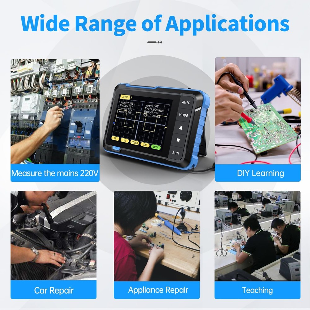 Portable Digital Oscilloscope Handheld Electronics Circuit Repair Debug Tester