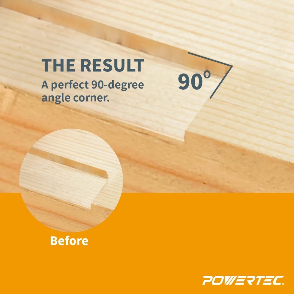 POWERTEC Square Corner Chisel – Spring-Loaded Mortise