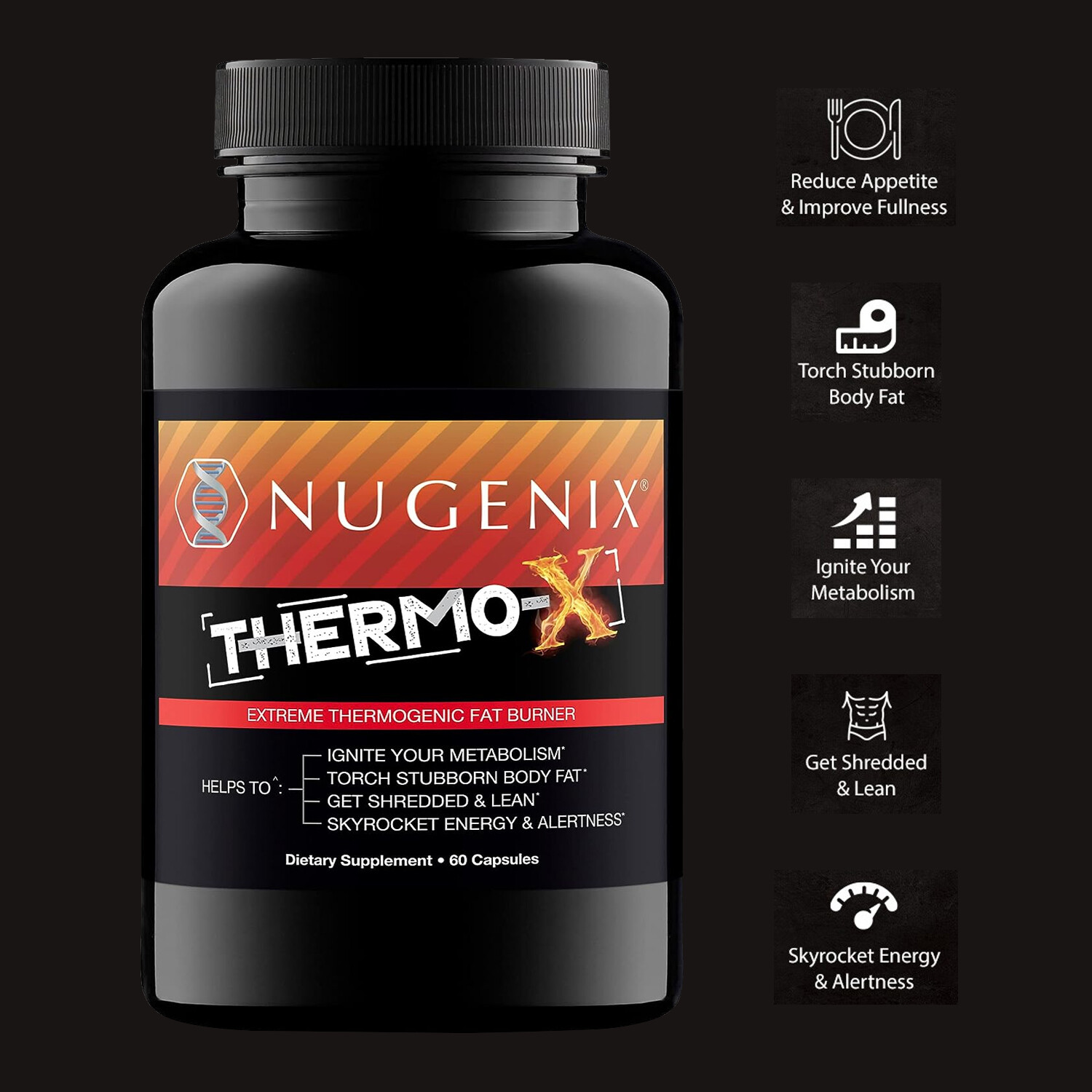 NUGENIX THERMO-X - Metabolic Accelerator, Men's Thermo Fat Burner, Weight Loss