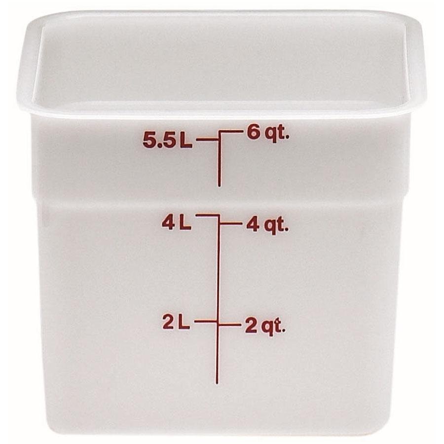 Cambro 6SFSP148 Square Storage Container White 6qt