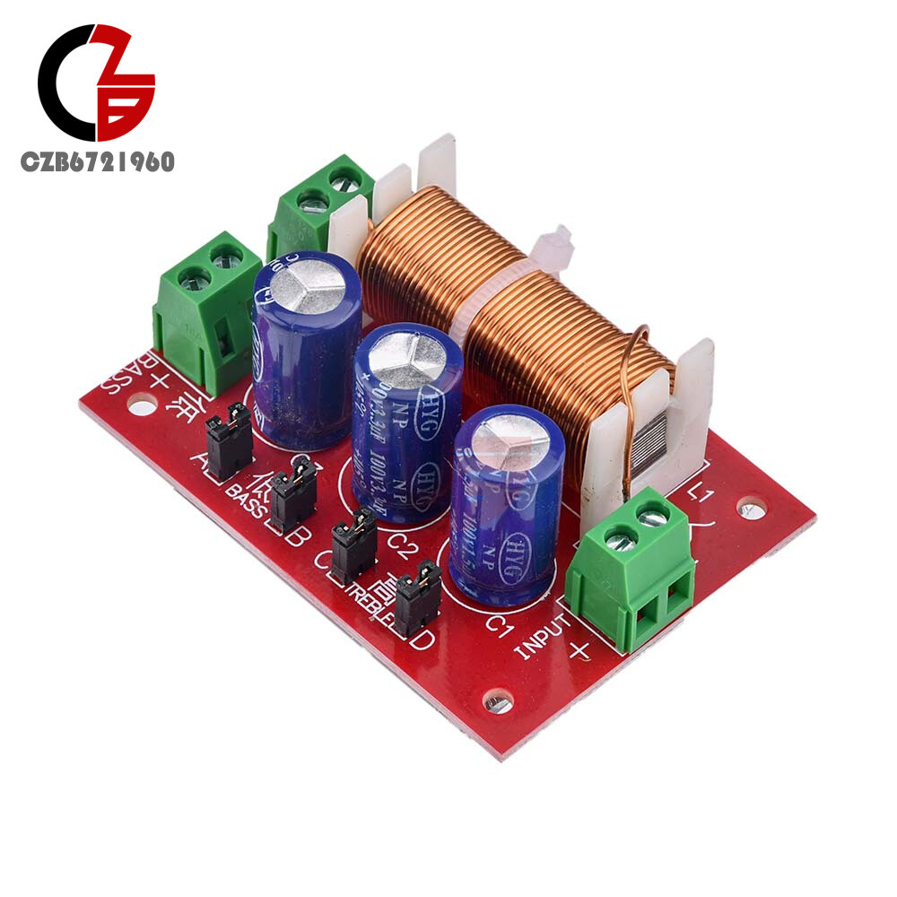 400W Adjustable 2 Way Crossover Filter Universal Audio Speaker Frequency Divider