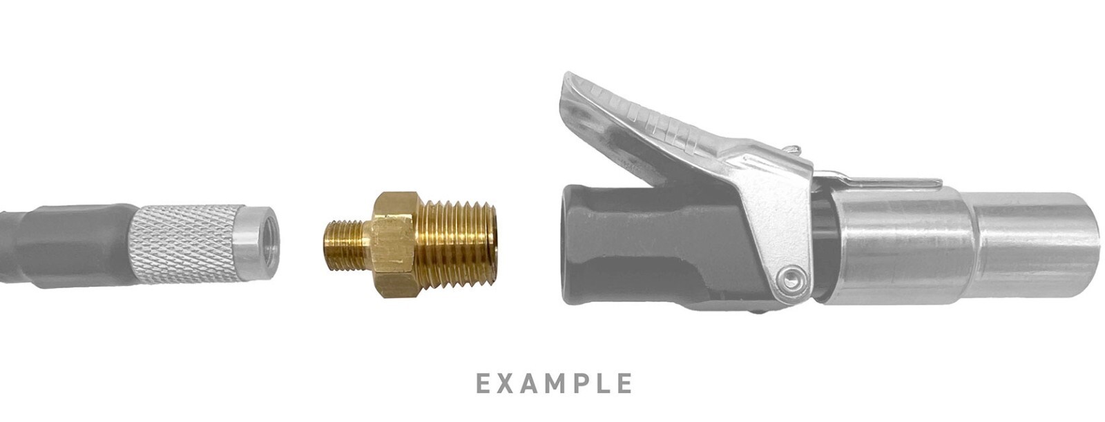 LockNFlate Tire Inflator Adapter 1/4 NPT (m) to Schrader Valve (m) - USED