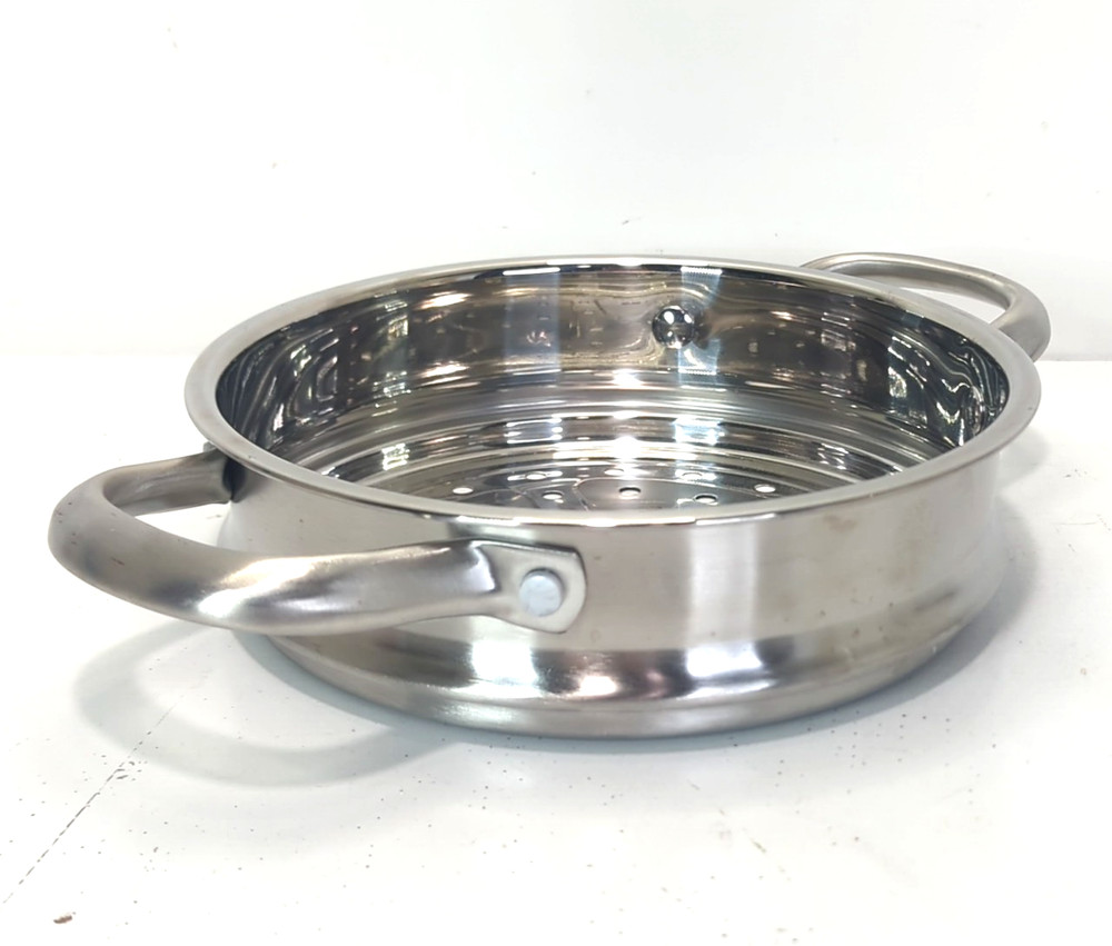 Carote Stainless Steel Stackable Steamer Cooking Pot Pan Insert 7" Diameter Used