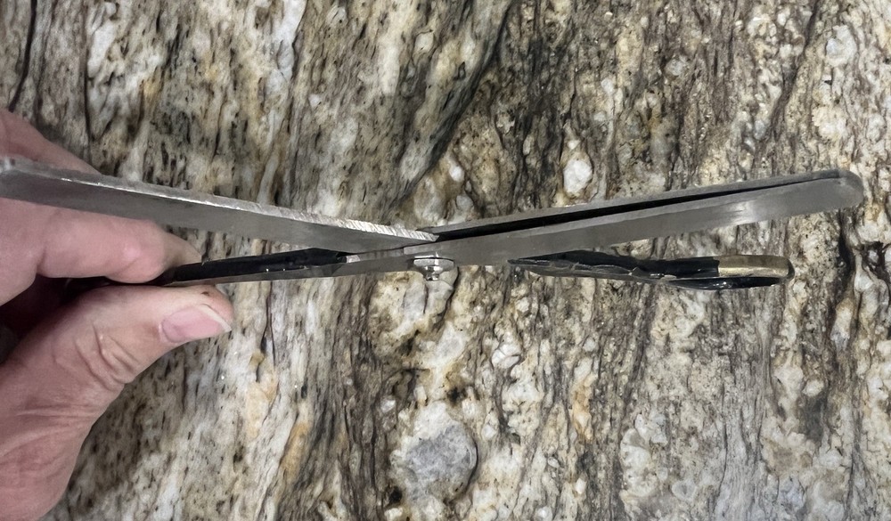 Vintage 3 Blade Scissors , Pattern Shears , Korea