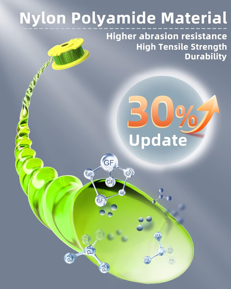 Weed Wacker String Compatible with Ryobi One Plus+ AC80RL3, 0.08'' String Trimme