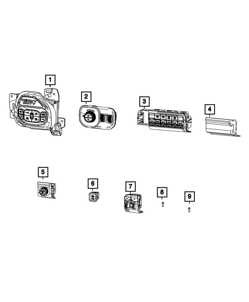 Genuine Mopar Instrument Panel Switch 68618899AA