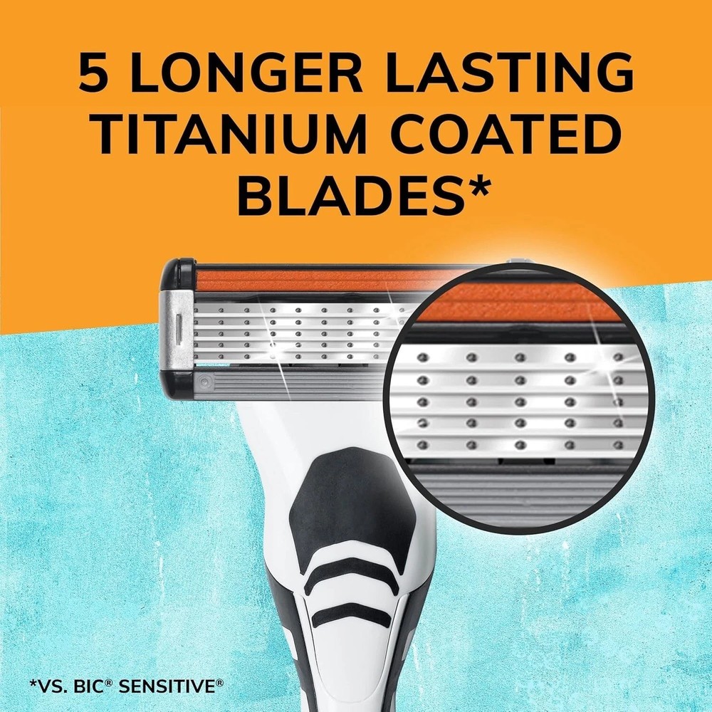 12 Refill Bic Flex 5 Refillable Razor Cartridges for Men Smooth and Comfortable.