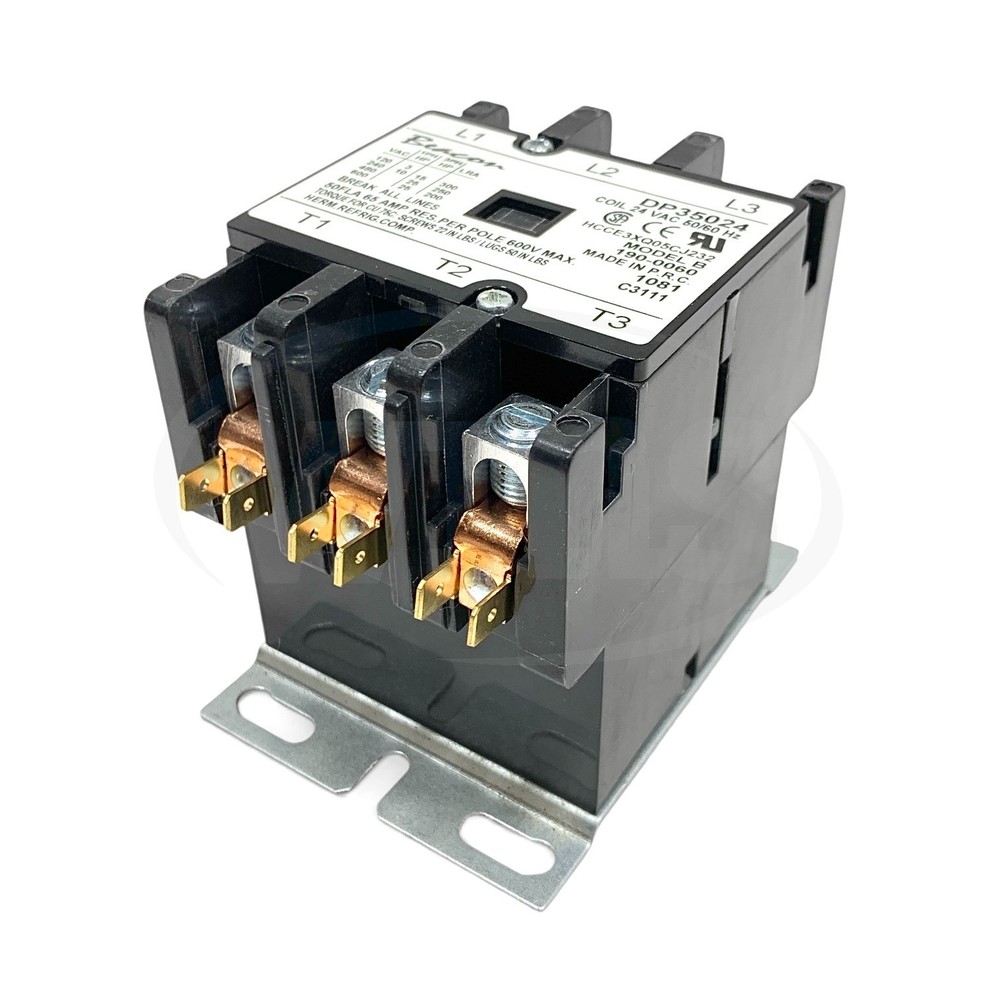 DP35024 Beacon 3-Pole, 50Amp, 24VAC Definite Purpose Contactor