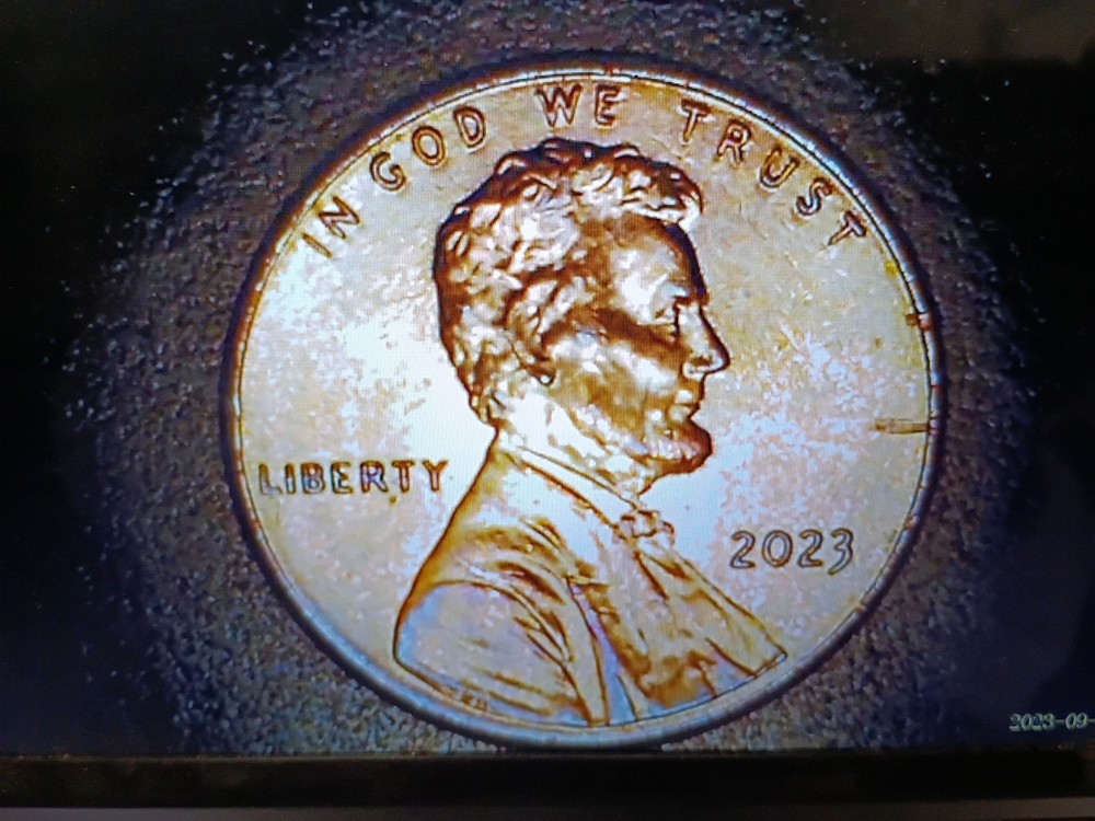 2023 Lincoln Cent Struck Thru Debris On Obverse...
