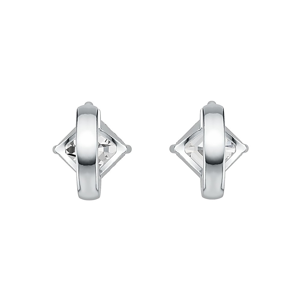 Sterling Silver Semi Mount Earrings Setting Emerald OCT 7x7mm