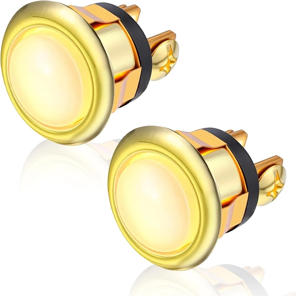 2 Pack Lighted Doorbell Button Replacement, Push Door Bell Ringer Kit Easy to In