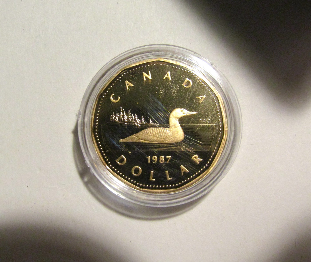 Canada 1987 Proof Dollar with COA in original box