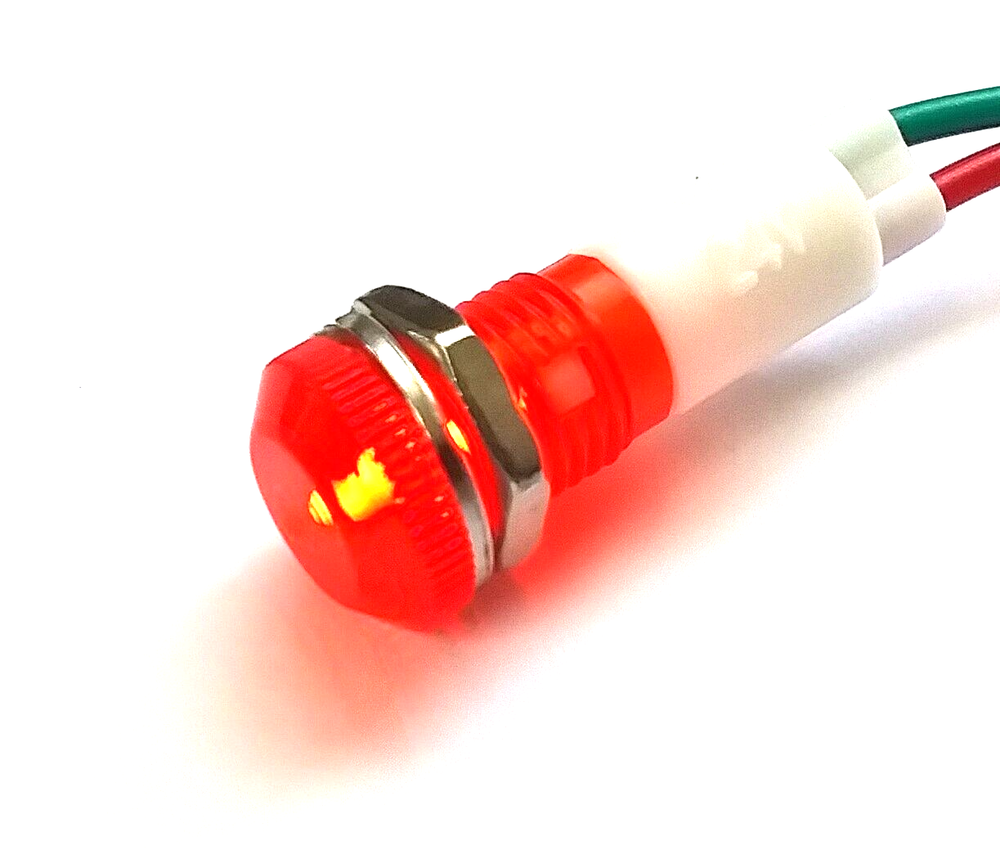 BBT 24 volt AC/DC Red LED Waterproof Low-Profile Indicator Light