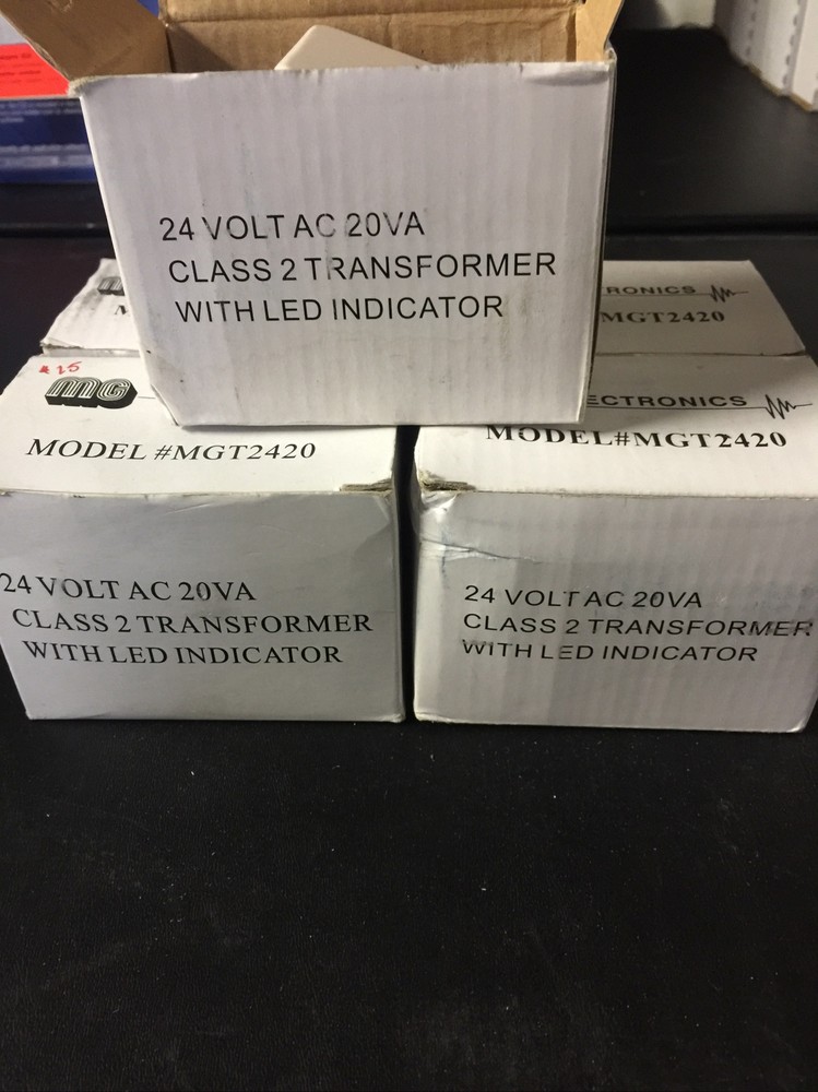 MG Electronics 24 Volt AC 20VA Class 2 Transformer W/ Led Indicator