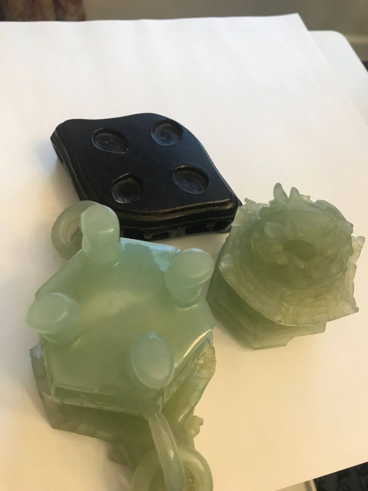 Chinese Jade Censer, 5" across, 5" tall, 5" wide Incense Burner