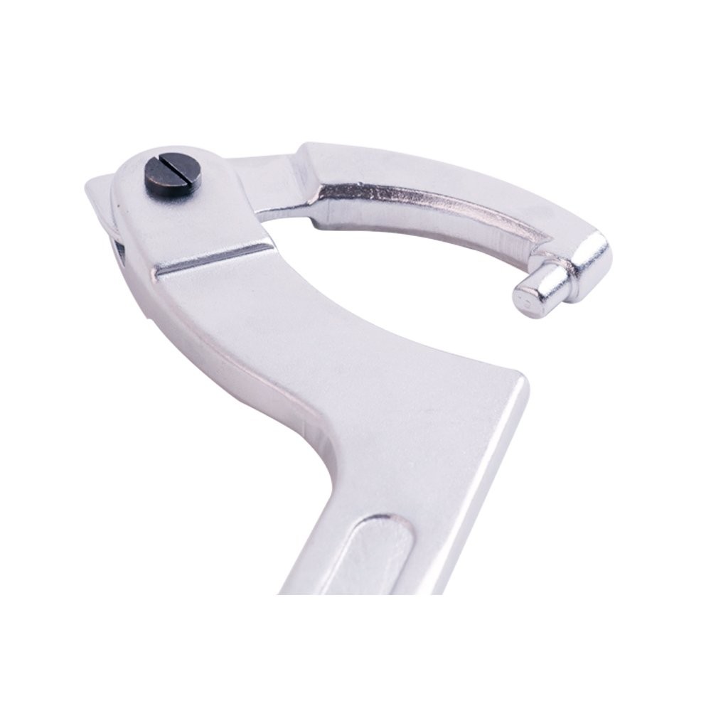 Eowpower Chrome Vanadium Adjustable C Spanner Hook Wrench 2-4 3/4", Silver