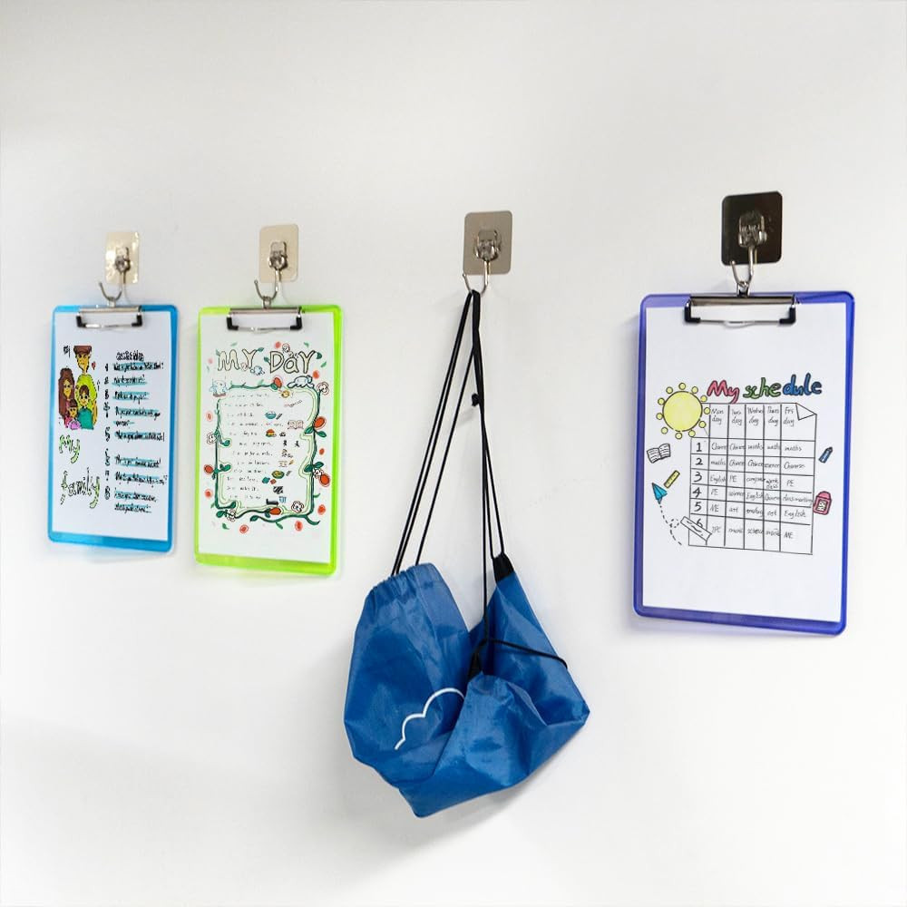 Plastic Clipboards A4/Letter Size 8.5X11 Clear Colored Clip Boards Hanging Hard