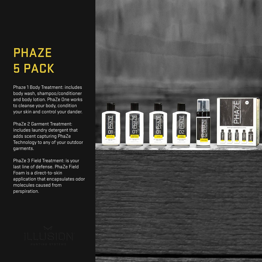 Scent Control PhaZe Body Odor System 5pk | #1 Deer Hunter Scent Control