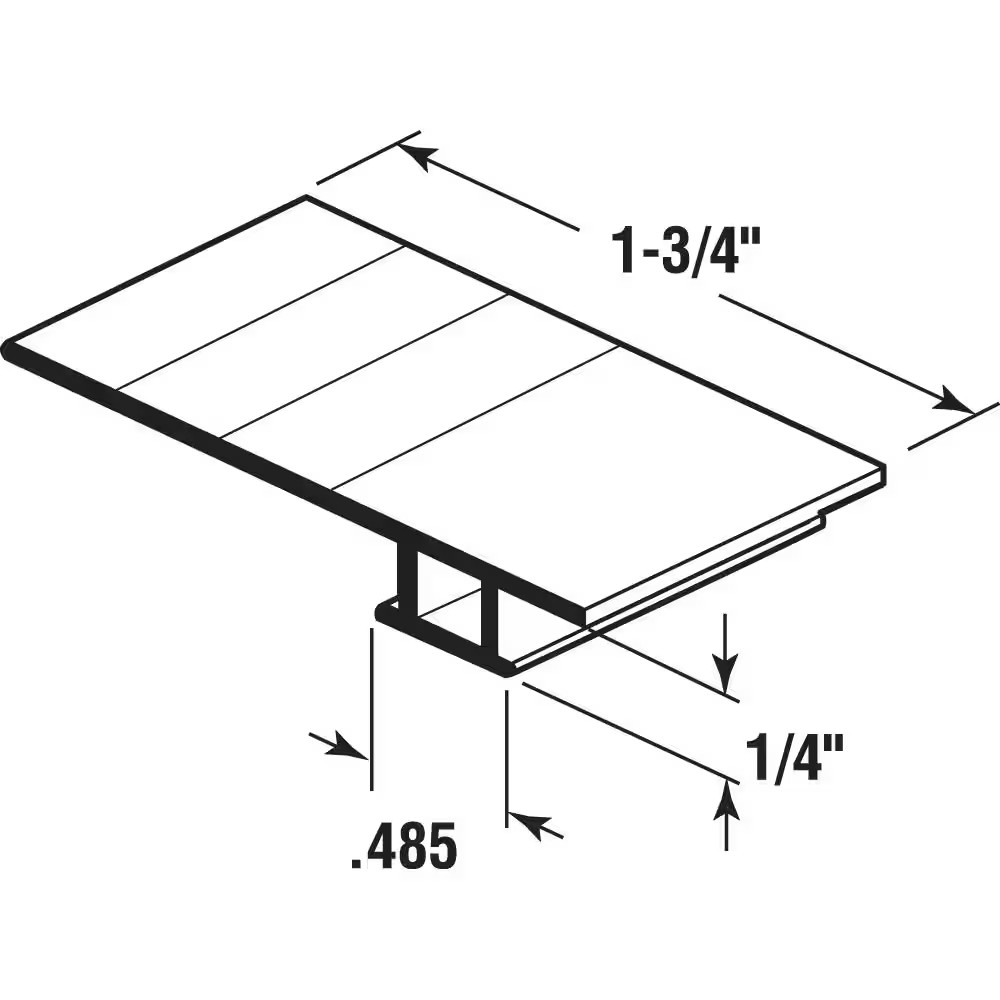 Black Vinyl Sliding Screen Door Bug Seal