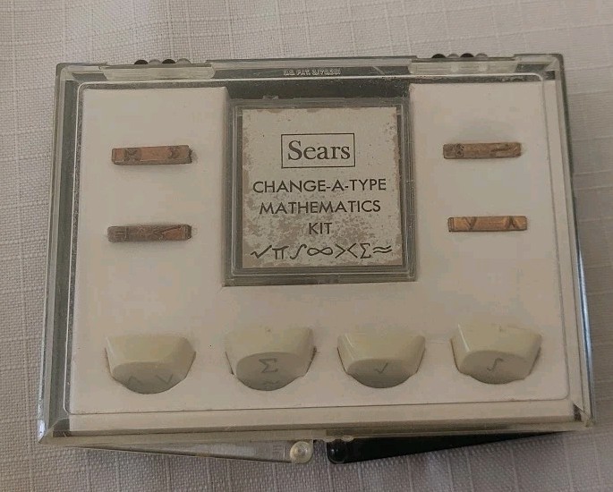 Sears CHANGE-A-TYPE MATHEMATICS KIT