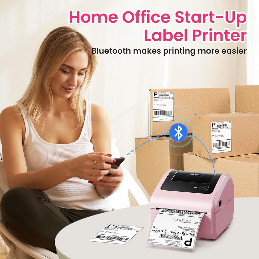 Phomemo 4x6 Wireless Shipping Label Printer Thermal Label Printer for USPS FedEx