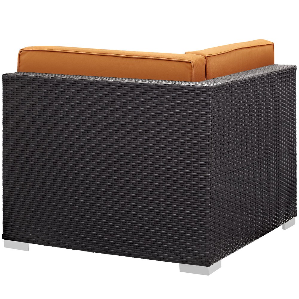 Gather Sectional Set in Espresso Orange