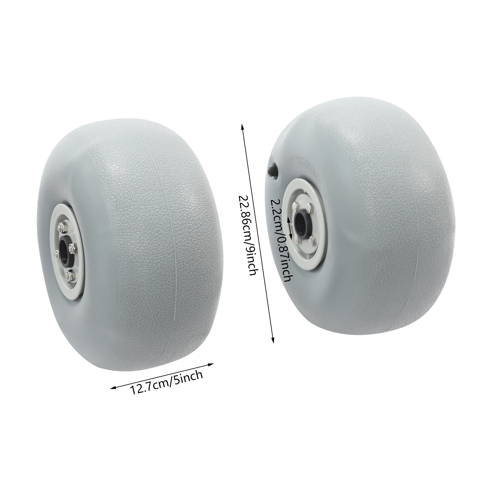 9*5in Beach Cart Balloon Wheels 22mm Replacement Sand Tires 2 Pack HOT