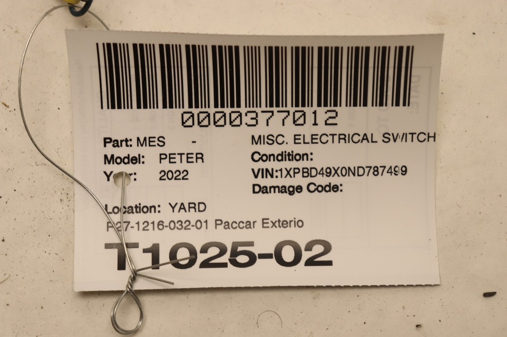 2018-2023 PETERBILT 579 PACCAR DASH LIGHT SELF TEST CONTROL SWITCH BUTTON OEM