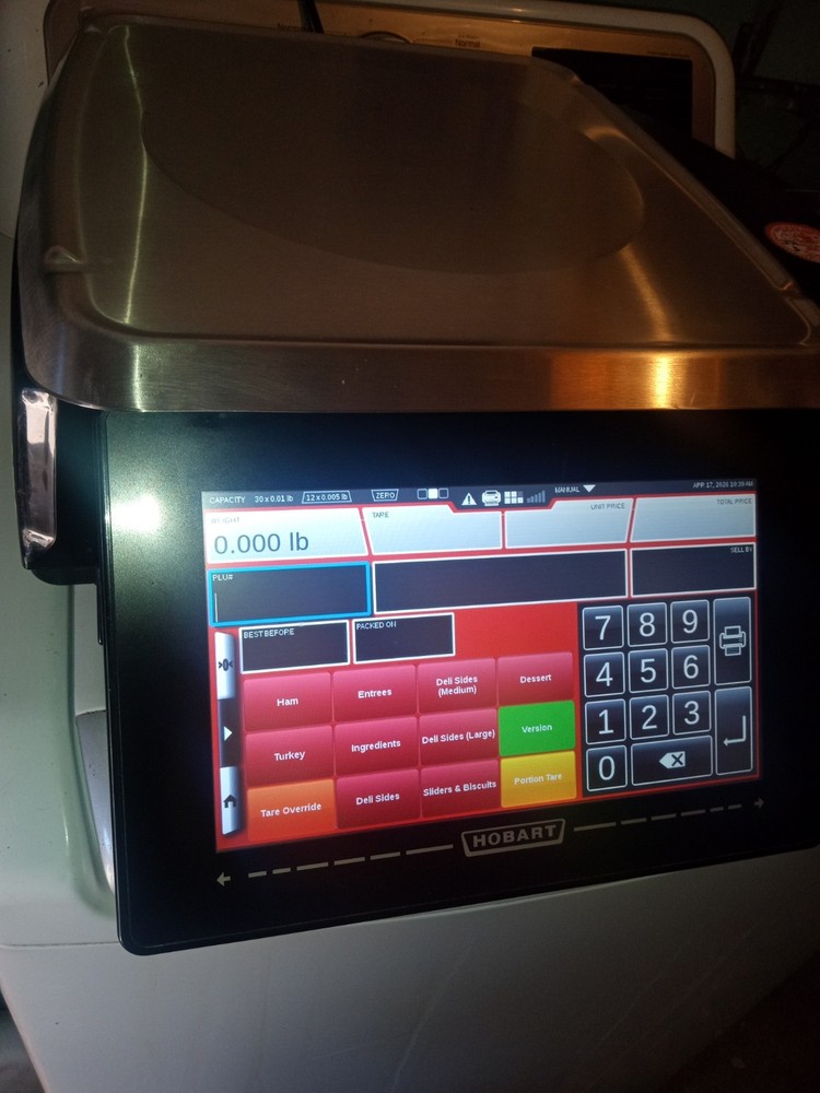 Hobart HTi Scale With Printer, Used Operator Screen & No Customer Display