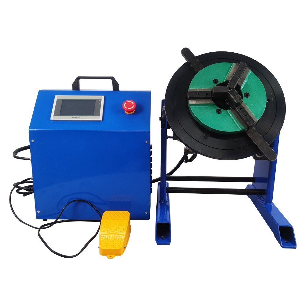 50KG Welding Positioner Turntable Welding Bench PLC Controller+ 200MM Chuck