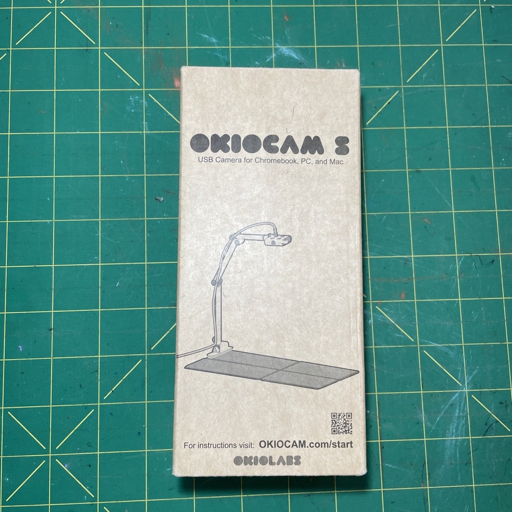 Okiocam S Okiolabs Webcam Document Camera USB for PC Mac Used in Box White Gray