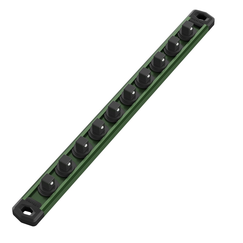 WORKPRO Magnetic Socket Organizer, 3/8-Inch Drive Aluminum Alloy Socket Rail
