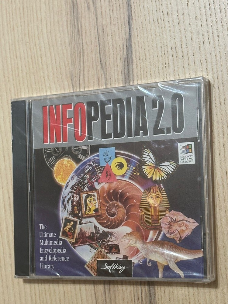 Infopedia 2.0 Windows 3.1 / Windows 95 Encyclopedia on PC CD-ROM Sealed