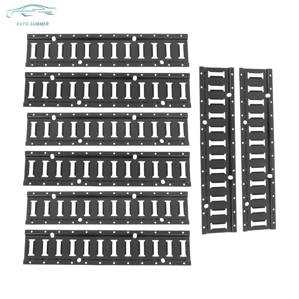 Durable 8 Pack 2' E Track Tie Down Rail Syste Portable Multi Purpose Black New
