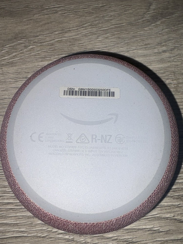 Amazon Echo Dot (3rd Gen) Smart Speaker with Alexa Model C78MP8 Red And White