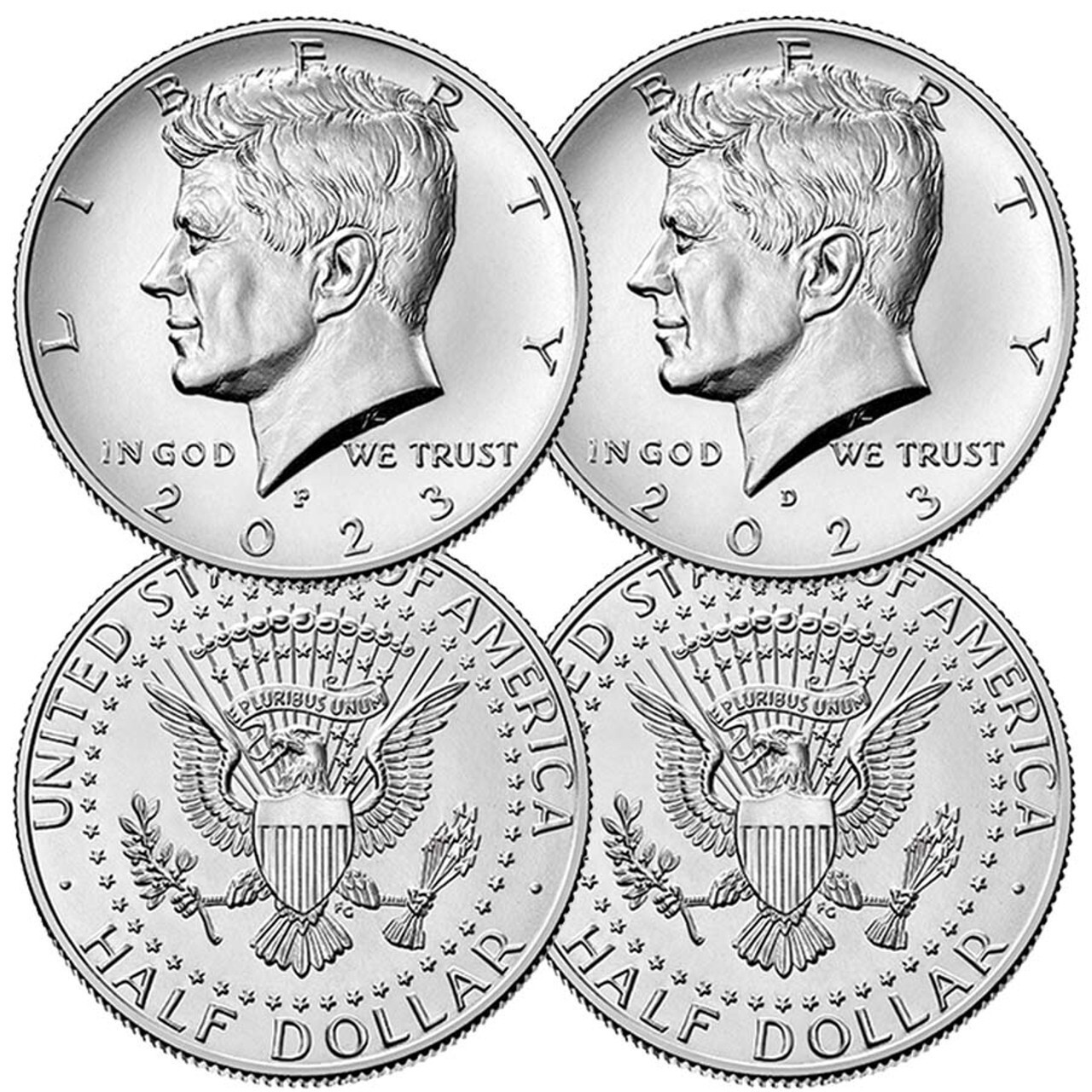 2023 P&D Kennedy Half Dollar Uncirculated (Set Of 2 Coins) - FREE SHIPPING