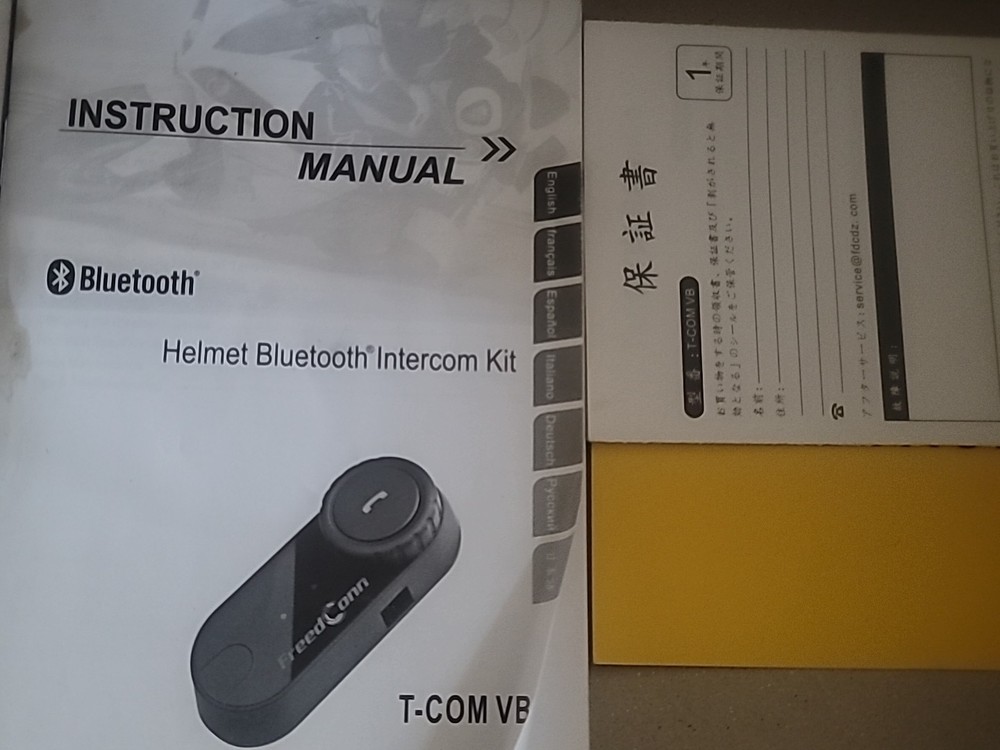 FreedConn TCOM-SC Motorcycle Helmet Bluetooth Intercom Headset Communication ...