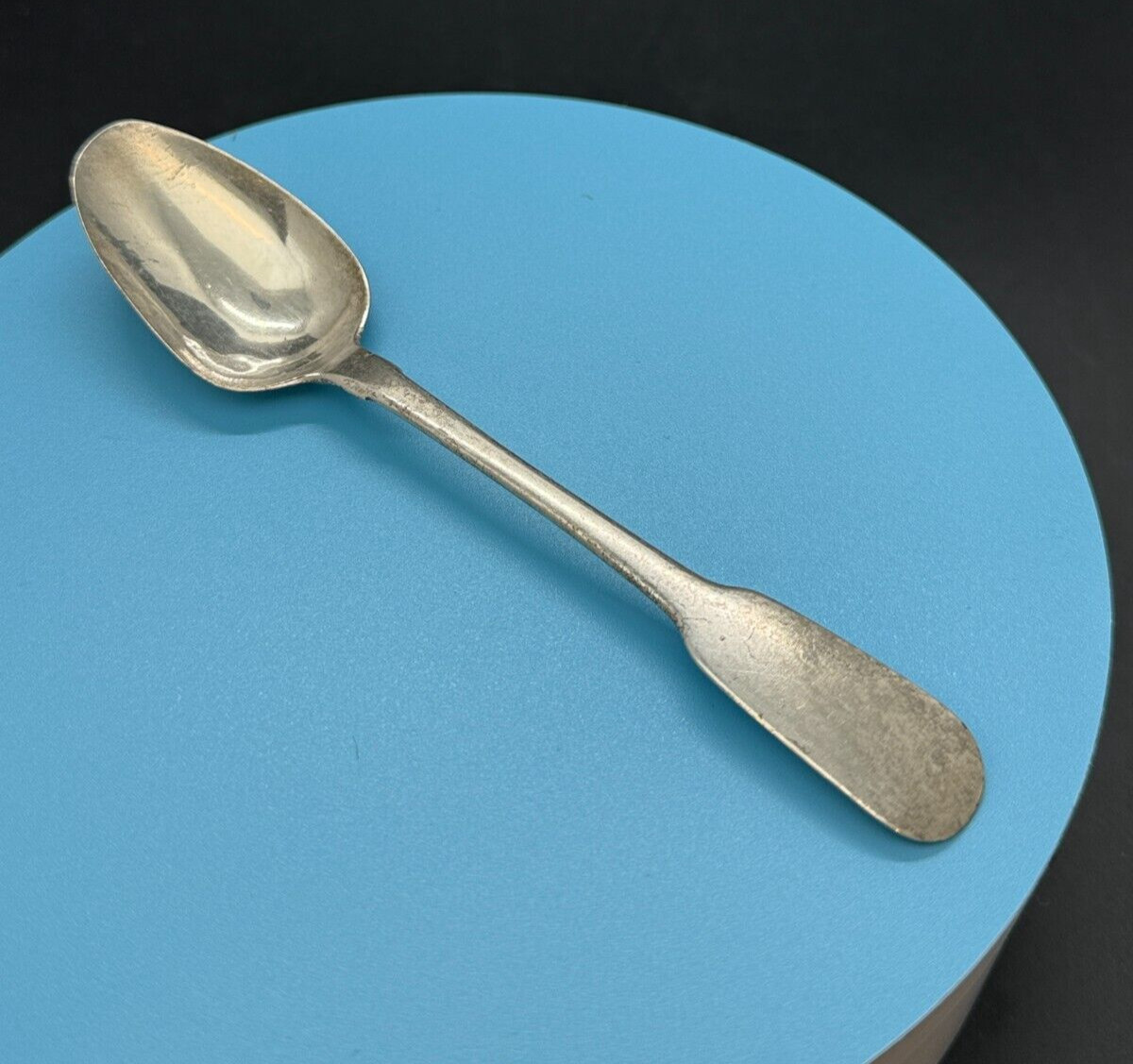 Irish Sterling Teaspoon 1825 Dublin Charles Marsh Rat Tail Fiddle 18.4g