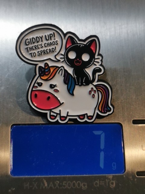 GIDDY UP THERE'S CHAOS TO SPREAD! New High Quality Pin Badge