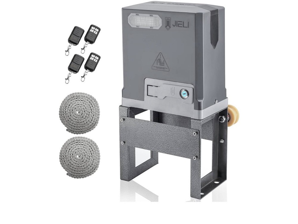 JIELI 3300 lb Automatic Sliding Gate Opener with 4 Remote Controls