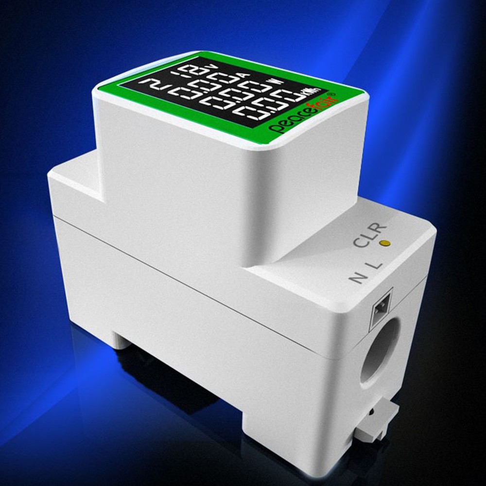Din Rail Meter Electronic KWh Meter Wattmeter Multi Digital Amp7355