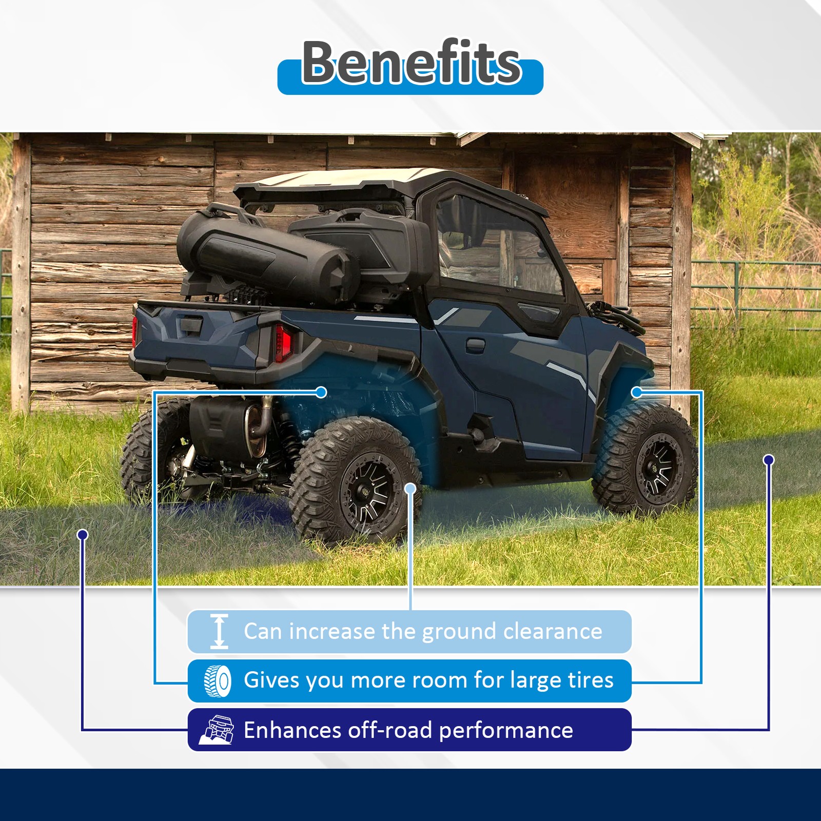 6061 Aluminum 2.5" Front Rear Lift Kit For Polaris General XP 1000 2020+