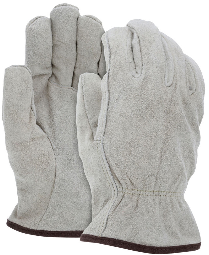 12- Cold Weather Cowhide Leather Lined Warm Winter Insulated Work Gloves MEDIUM