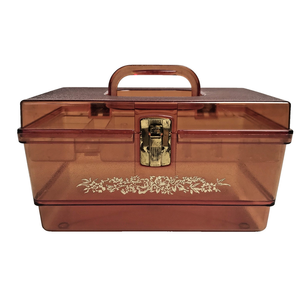 Vintage Plastic Sewing Basket Case ( RARE )