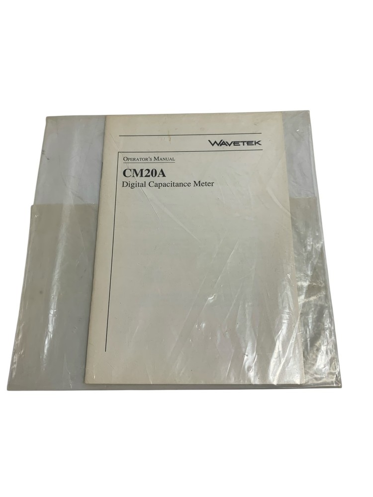 Vintage Collectable Electronic WAVETEK CM20A Digital Capacitance Meter