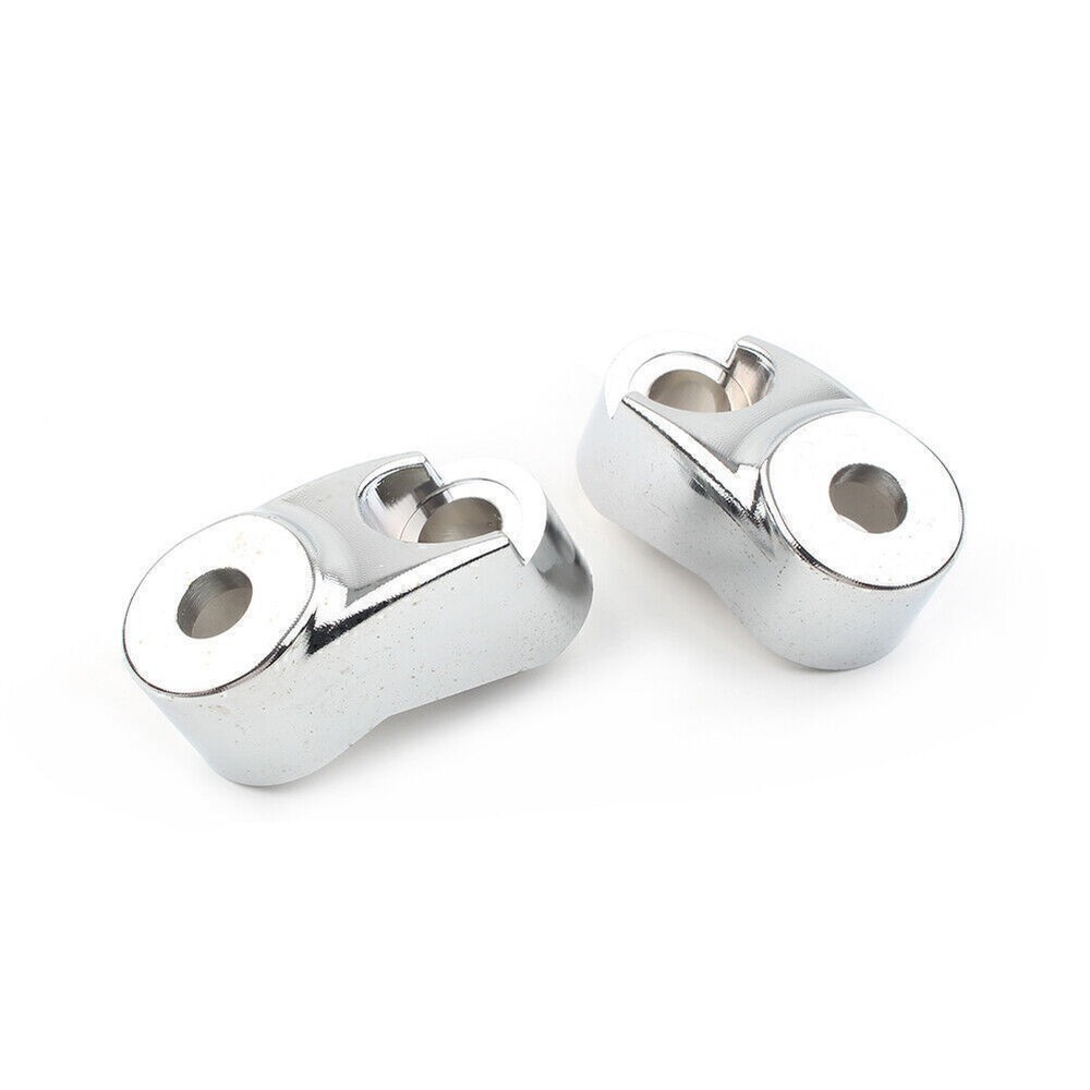 Chrome Front Turn Signal Mount Bracket Relocation Kit For Harley Dyna