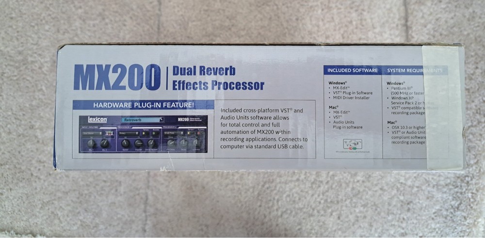 Lexicon MX200 Dual Reverb Effects Processor Rack Mount Mint