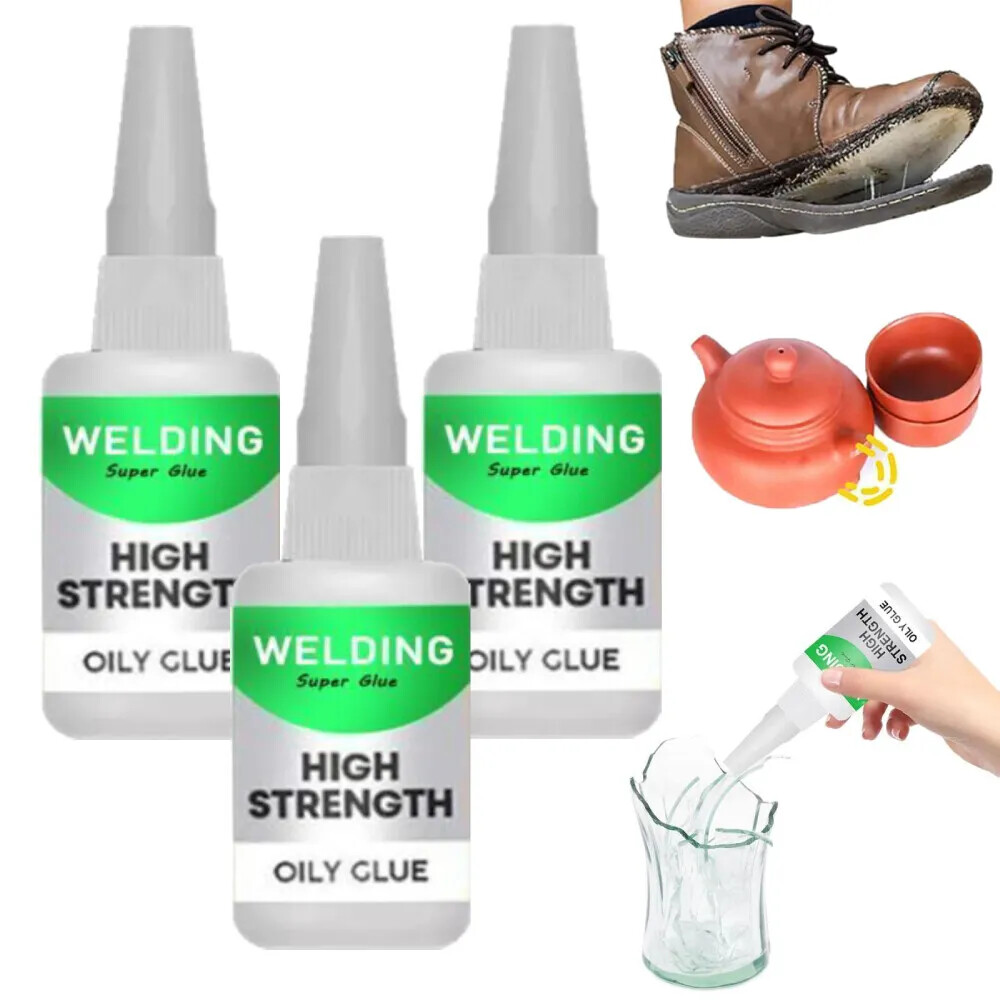 3pcs Powerful Welding High-Strength Oily Glue Uniglue Universal Super Glue 50ml